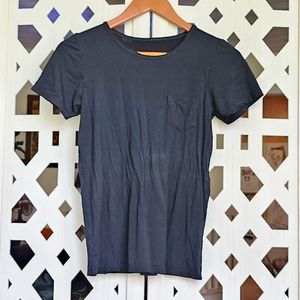 👕 Extra Large Black Pocket Front Short Sleeve Tee Shirt